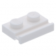 LEGO lapos elem 1x2 egyik oldala mentén ajtósínnel, fehér (32028)